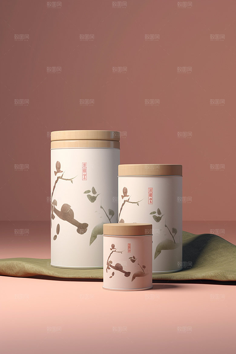 茶叶包装中国风包装设计模型