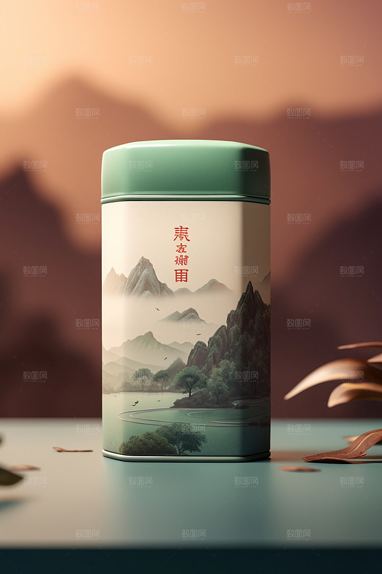 茶叶包装包装设计中式模型
