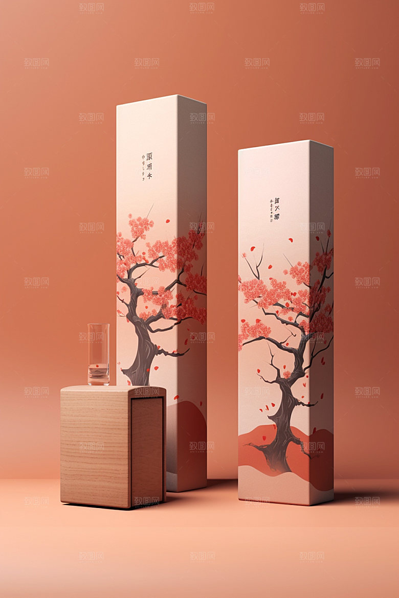 茶叶包装中国风中式模型