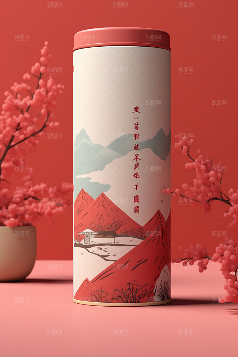 茶叶包装茶叶罐3D模型