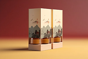 茶叶包装传统立体模型