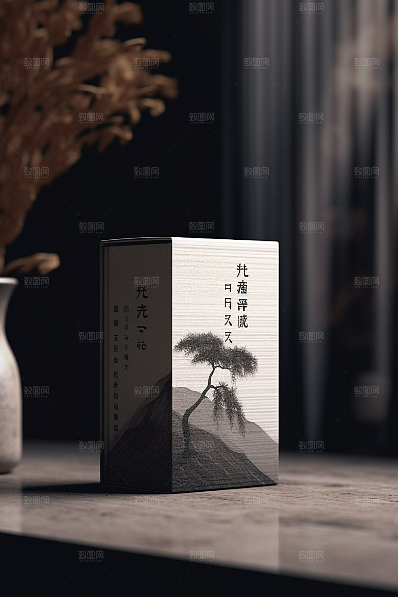 茶叶包装中式茶叶罐模型