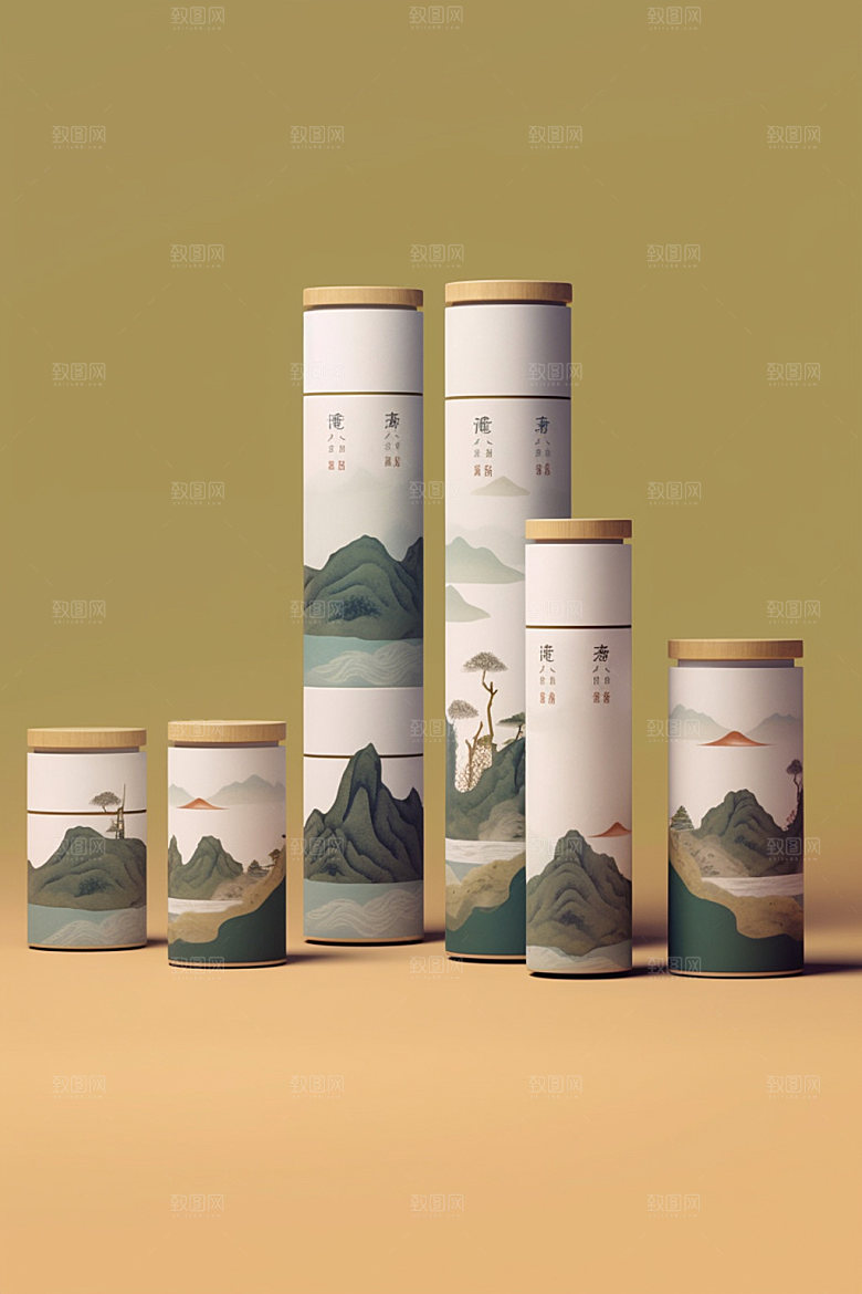 茶叶包装传统3D模型