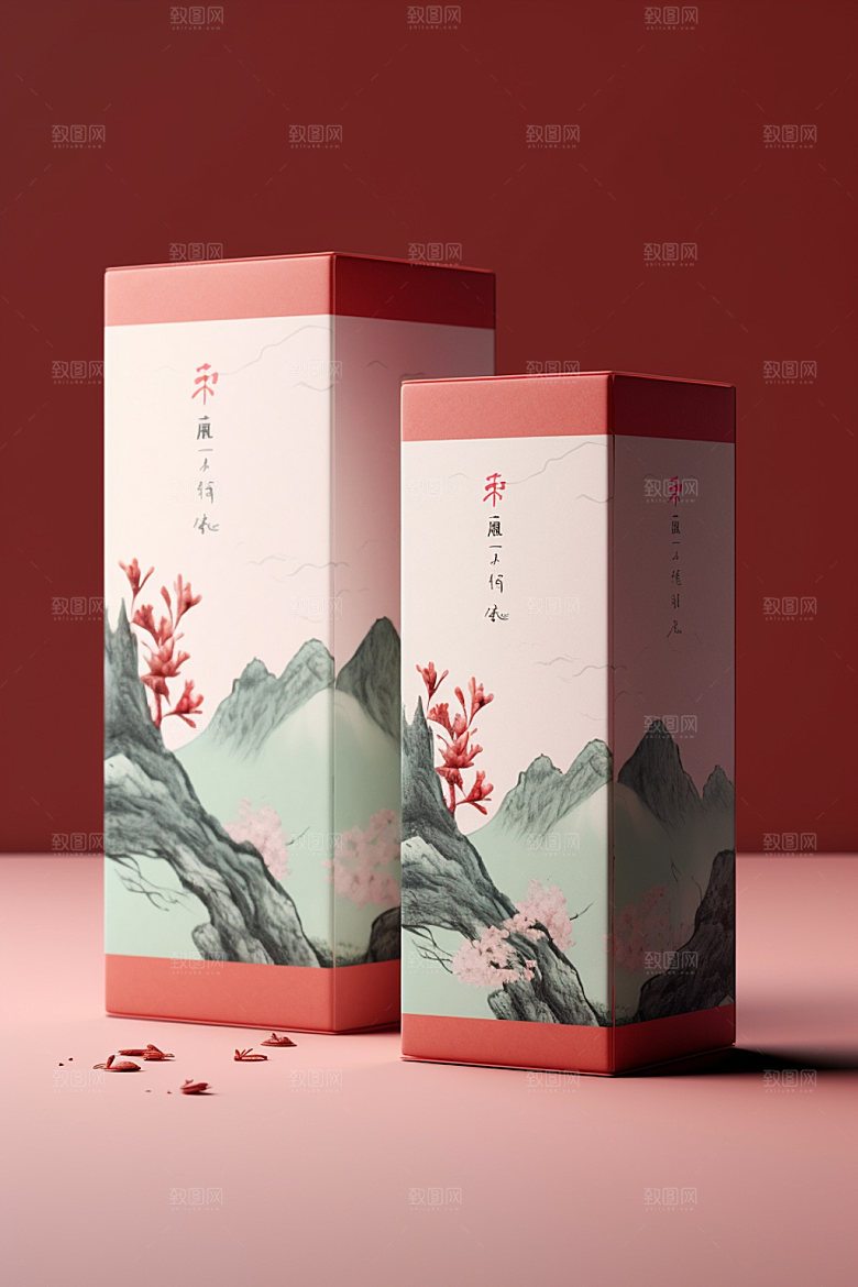 茶叶包装茶叶罐立体模型
