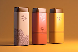 茶叶包装中式立体模型