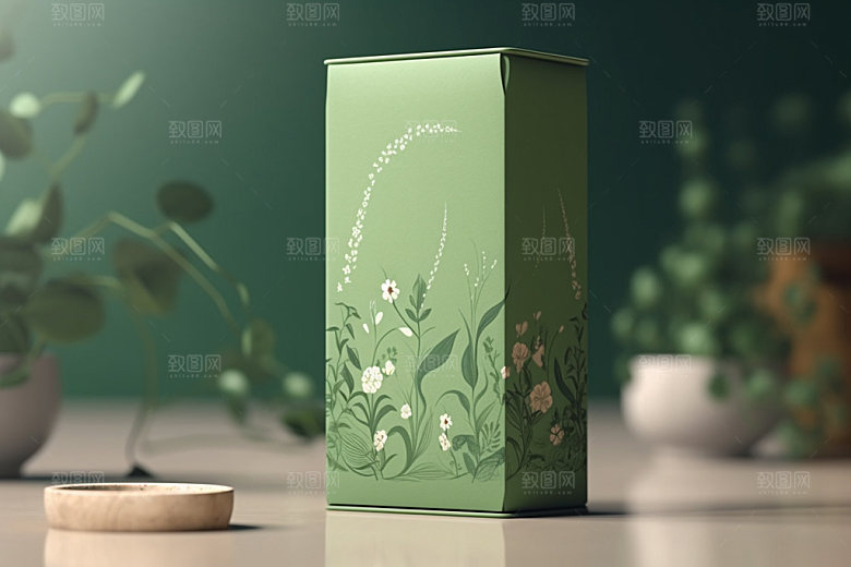 茶叶包装中国风立体模型