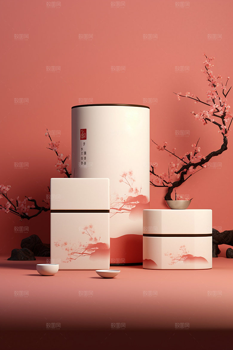 茶叶包装茶叶罐传统模型