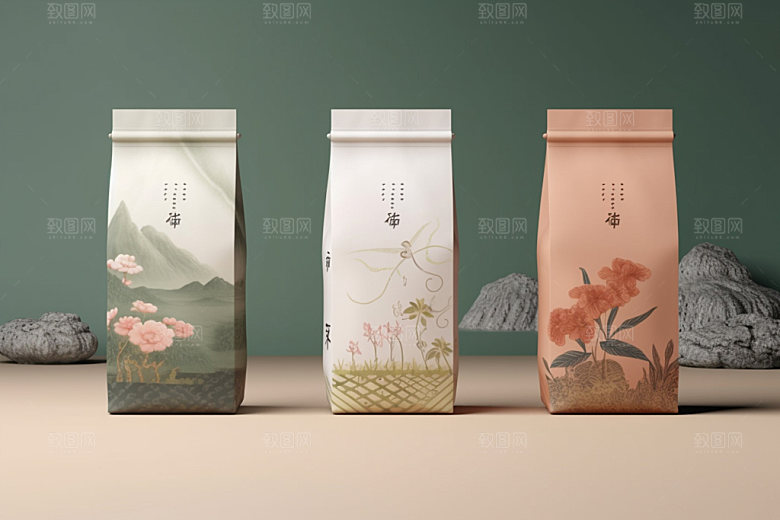 茶叶包装中式茶叶罐模型