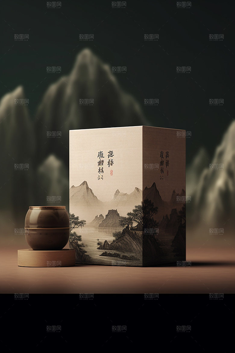 茶叶包装传统3D模型