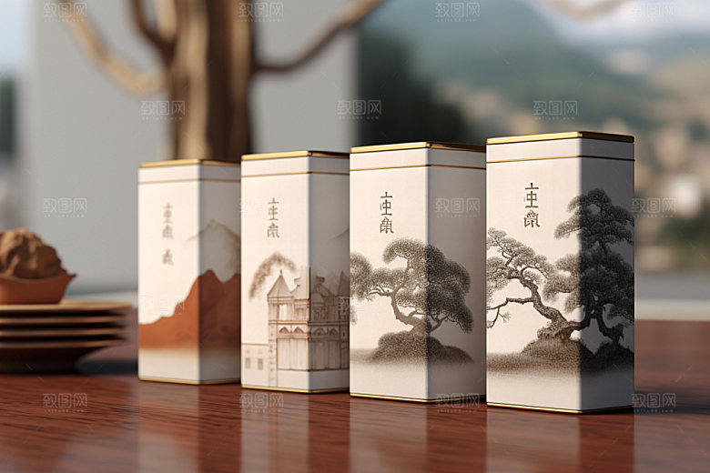 茶叶包装立体传统模型