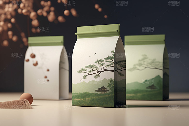 茶叶包装3D传统模型