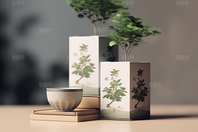 茶叶包装立体茶叶罐模型