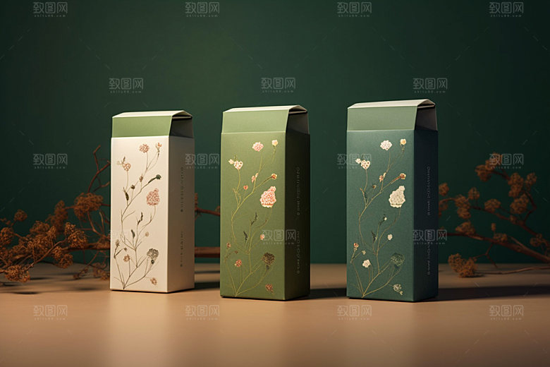 茶叶包装茶叶罐中国风模型