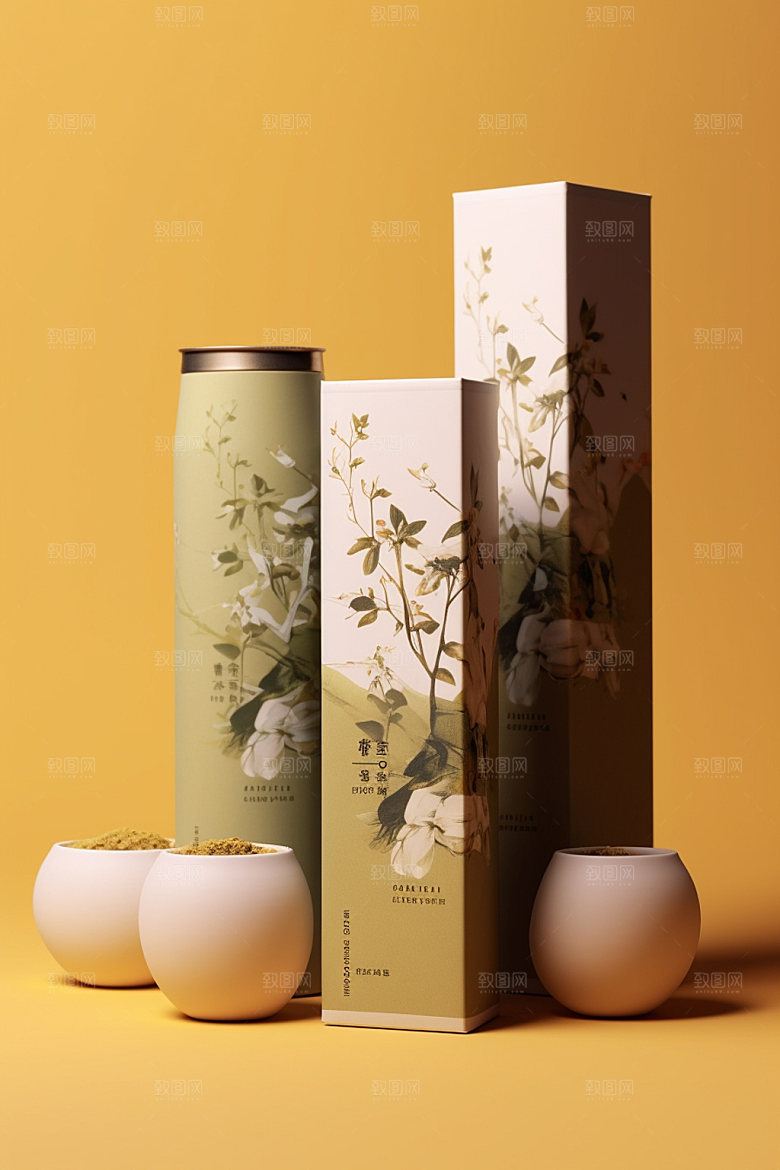 茶叶包装中国风包装设计模型