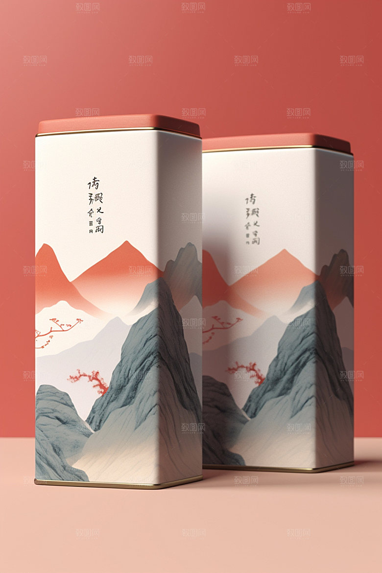 茶叶包装包装设计中式模型