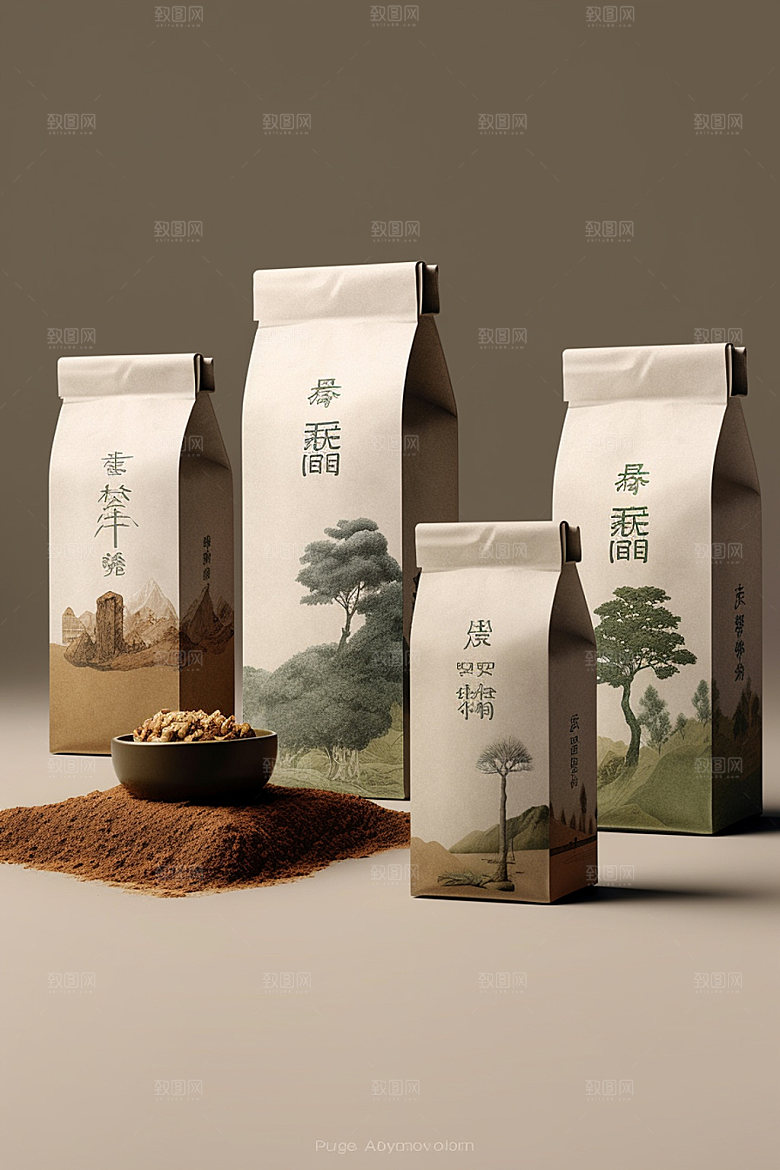 茶叶包装中国风3D模型