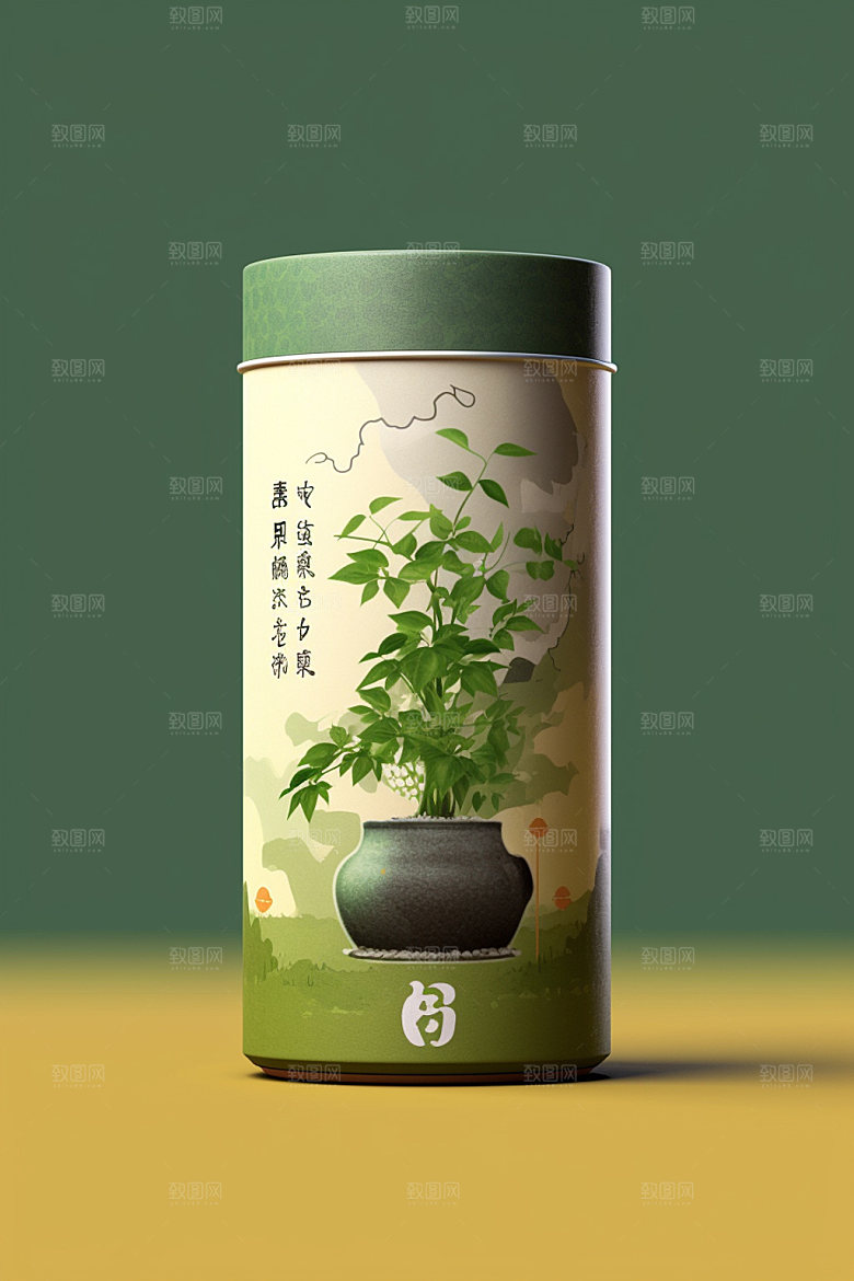 茶叶包装3D中国风模型