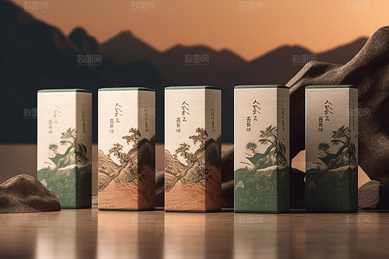 茶叶包装中式3D模型