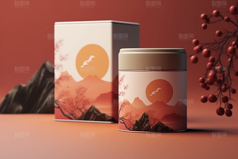 茶叶包装茶叶罐包装设计模型