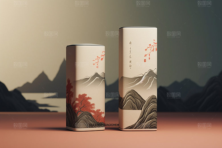 茶叶包装立体传统模型