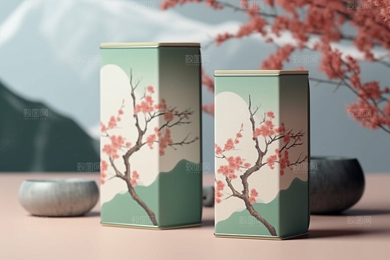 茶叶包装包装设计茶叶罐模型