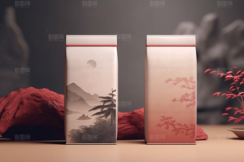 茶叶包装中式传统模型