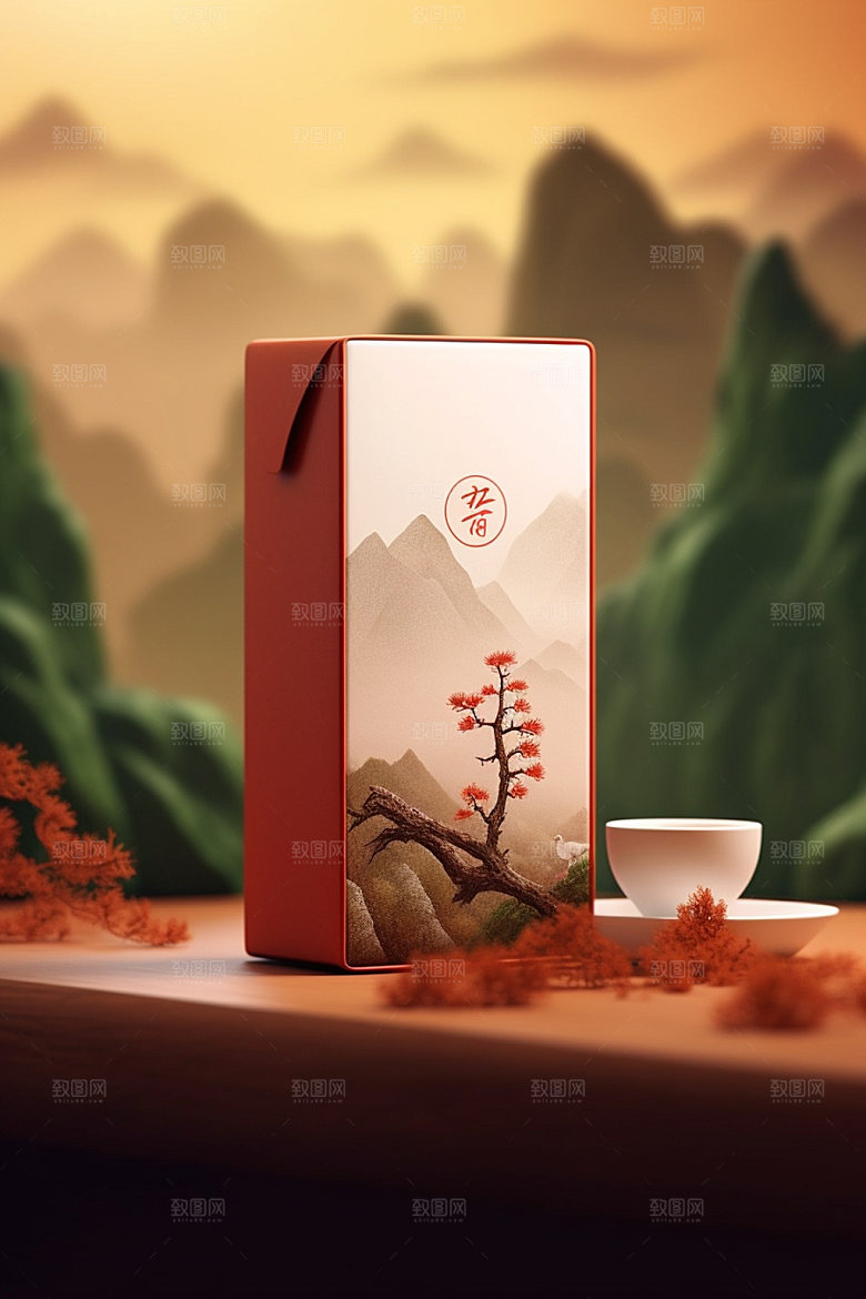 茶叶包装包装设计立体模型