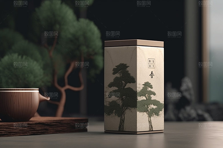 茶叶包装3D中国风模型