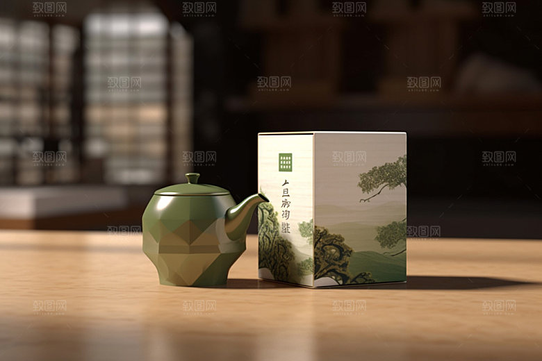 茶叶包装传统中式模型