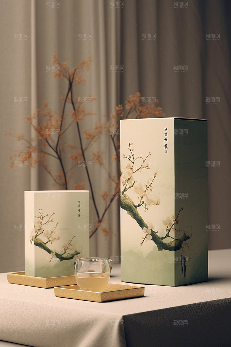 茶叶包装中式传统模型
