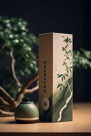 茶叶包装中式中国风模型
