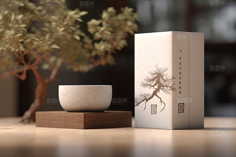 茶叶包装传统茶叶罐模型