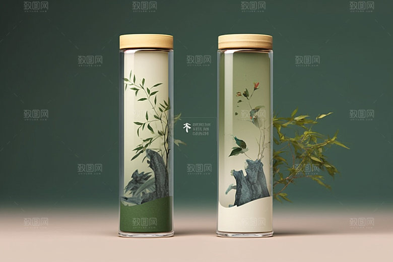 茶叶包装中式立体模型