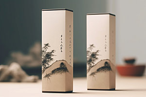 茶叶包装中国风茶叶罐模型