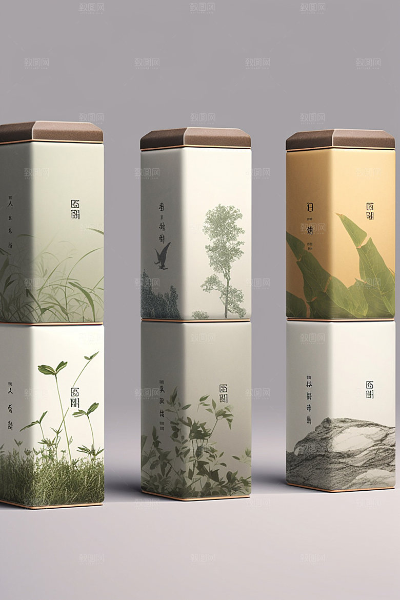茶叶包装3D中国风模型