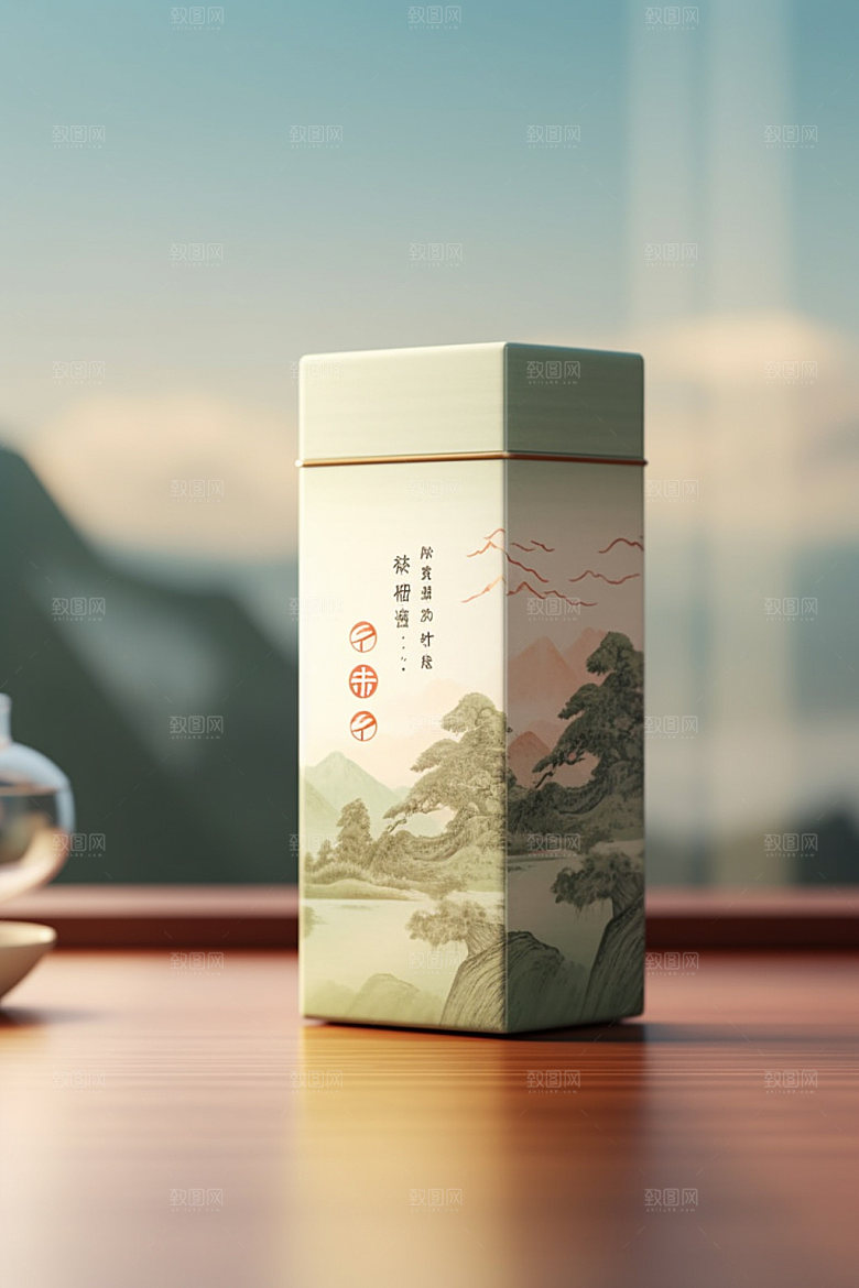 茶叶包装中式传统模型