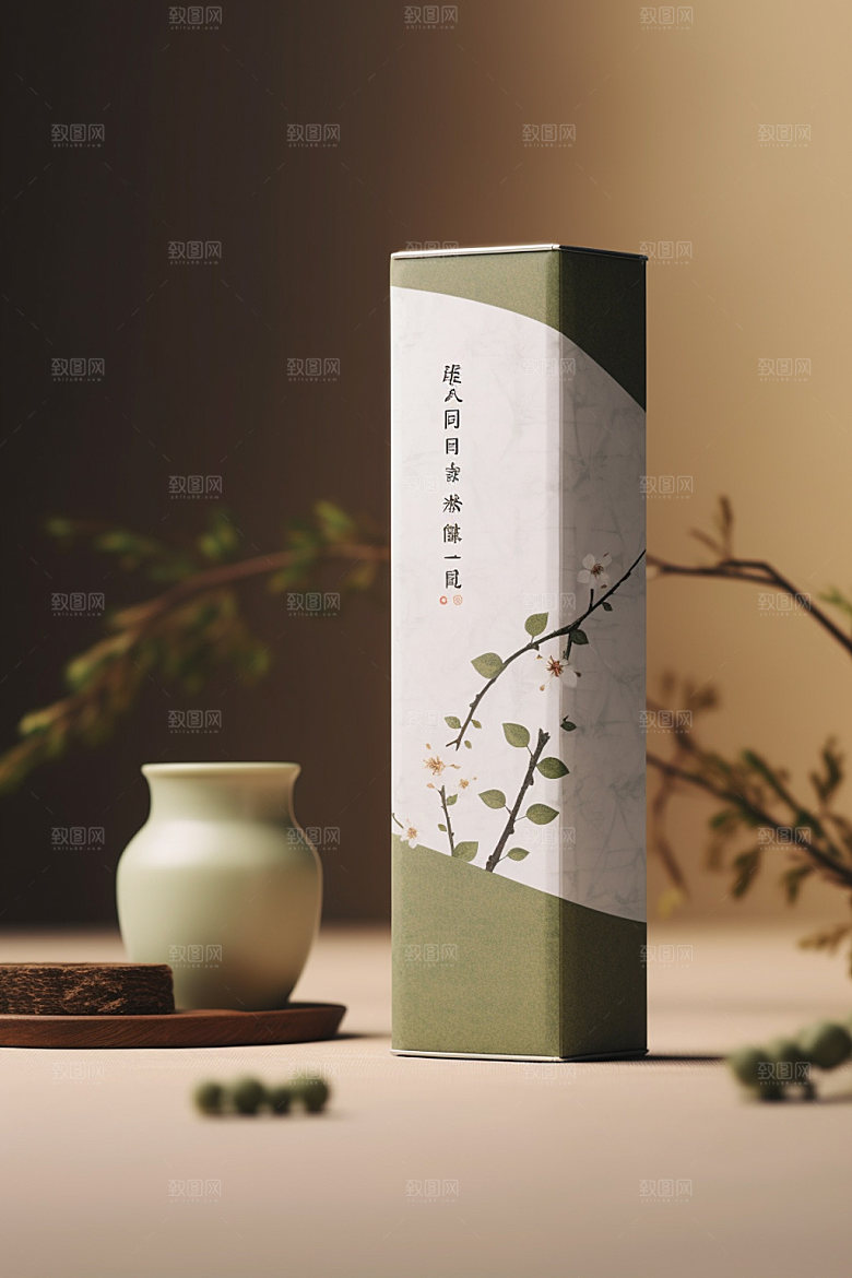 茶叶包装传统中式模型