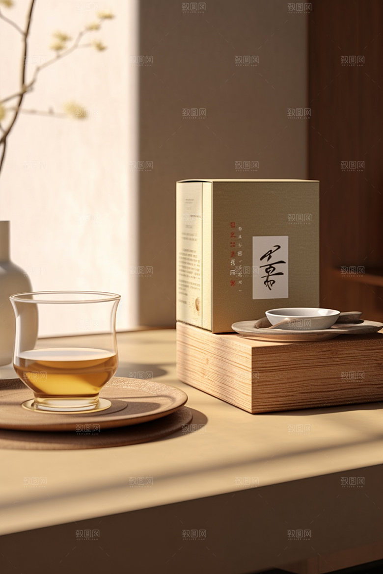 茶叶包装茶叶罐中式模型