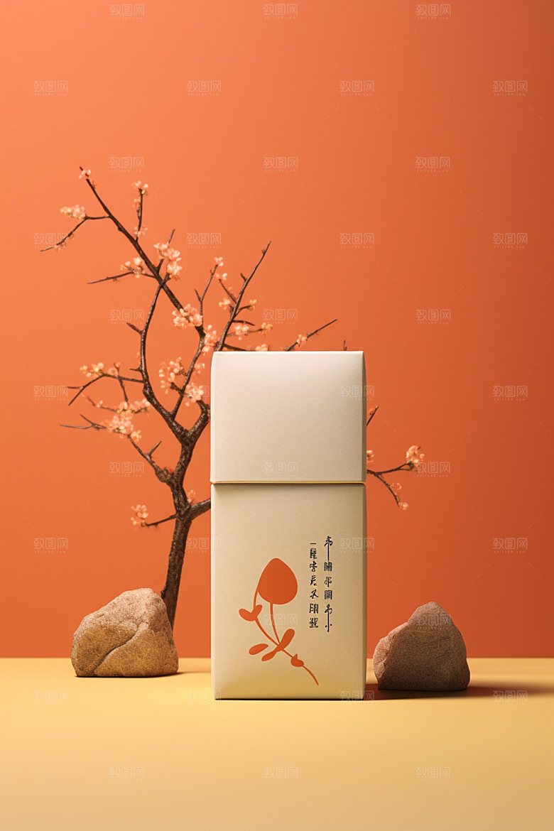 茶叶包装茶叶罐中式模型