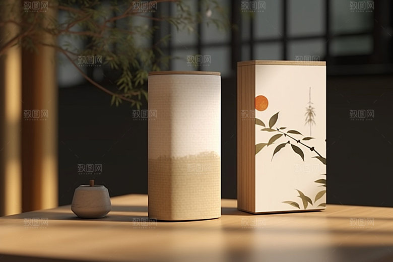 茶叶包装立体茶叶罐模型