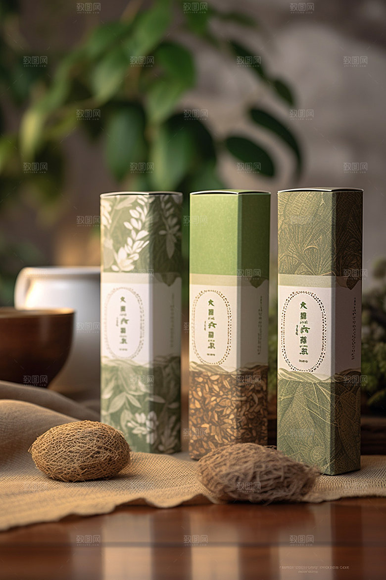茶叶包装包装设计中式模型