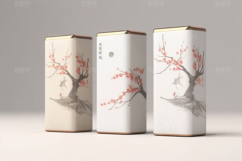 茶叶包装中国风中式模型