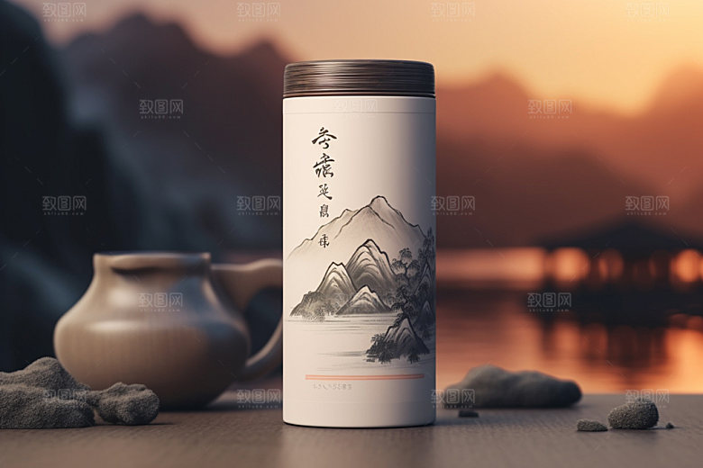 茶叶包装立体传统模型