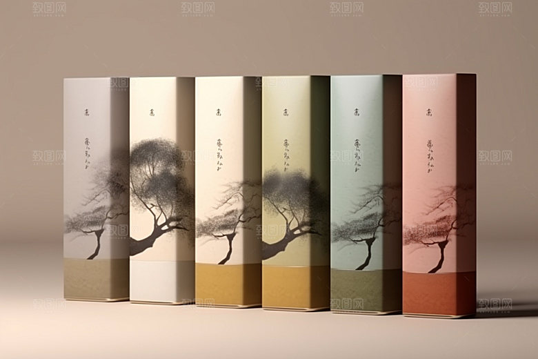 茶叶包装茶叶罐中国风模型