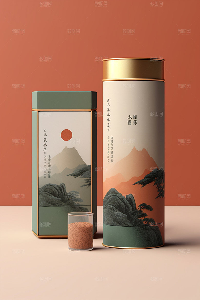 茶叶包装3D立体模型