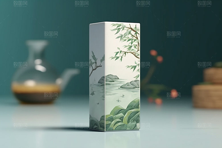 茶叶包装中国风3D模型
