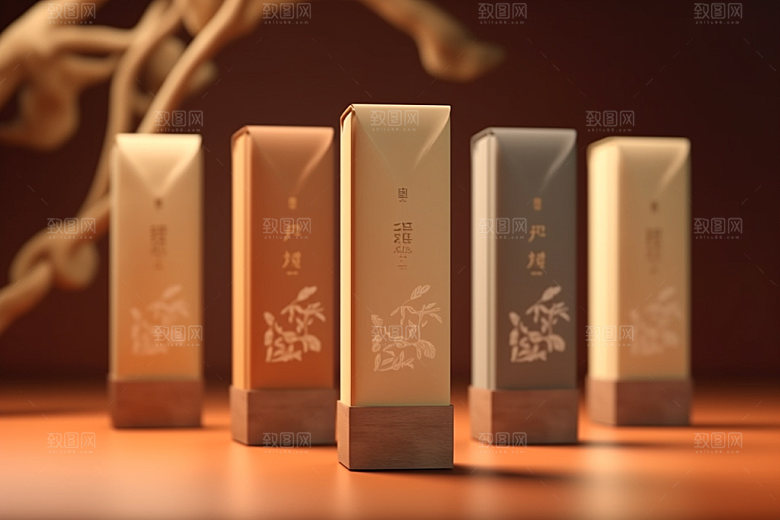 茶叶包装中式立体模型