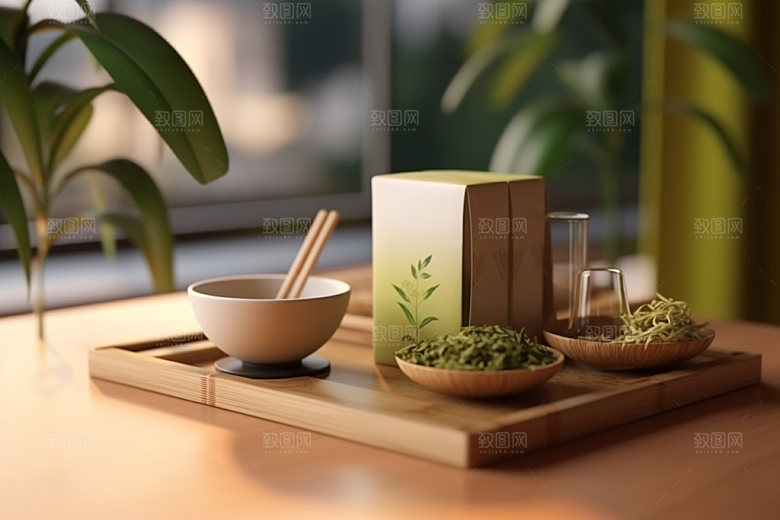 茶叶包装传统中式模型