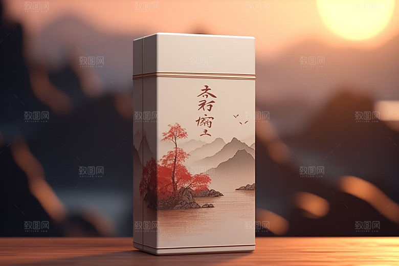 茶叶包装中国风茶叶罐模型