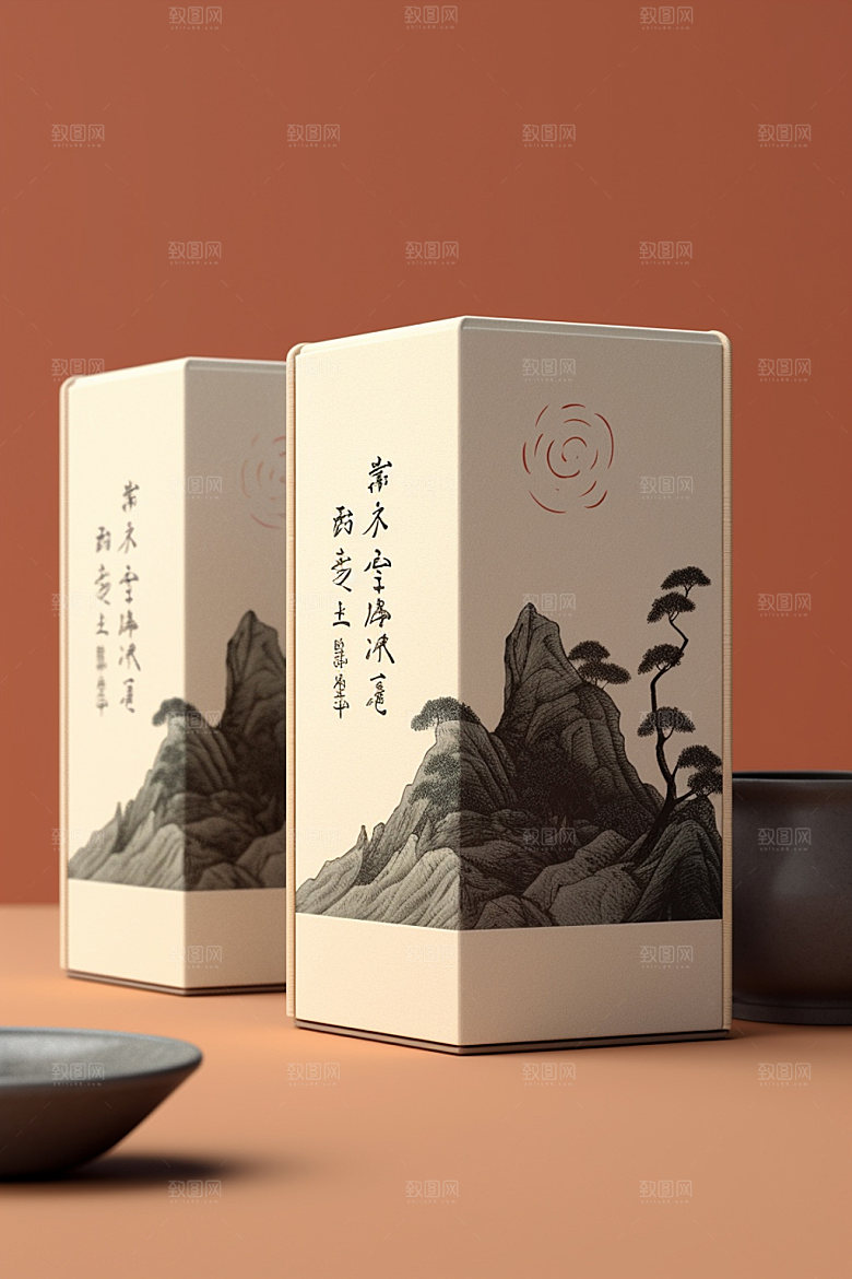 茶叶包装中国风包装设计模型